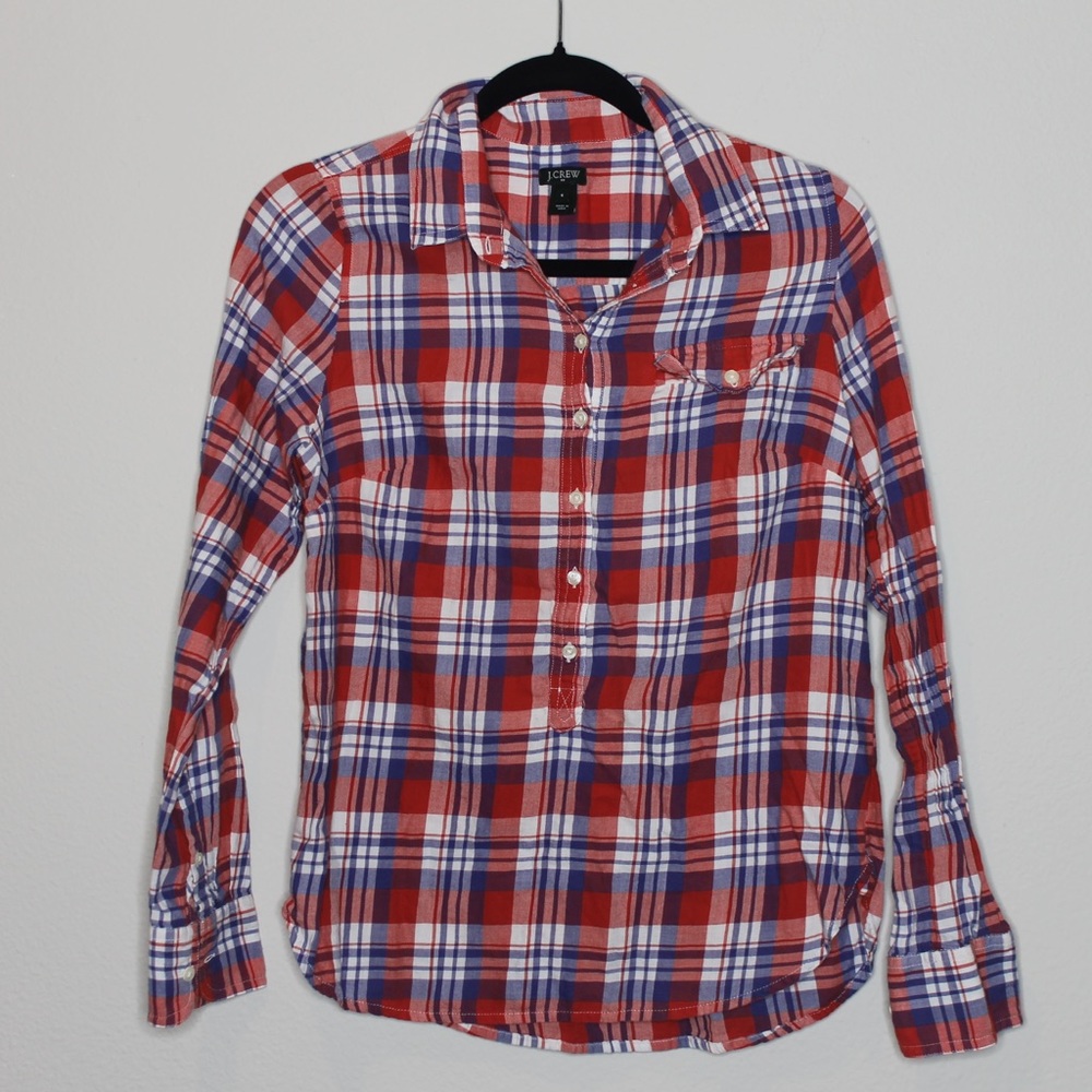 J. Crew Plaid Long Sleeve Shirt
